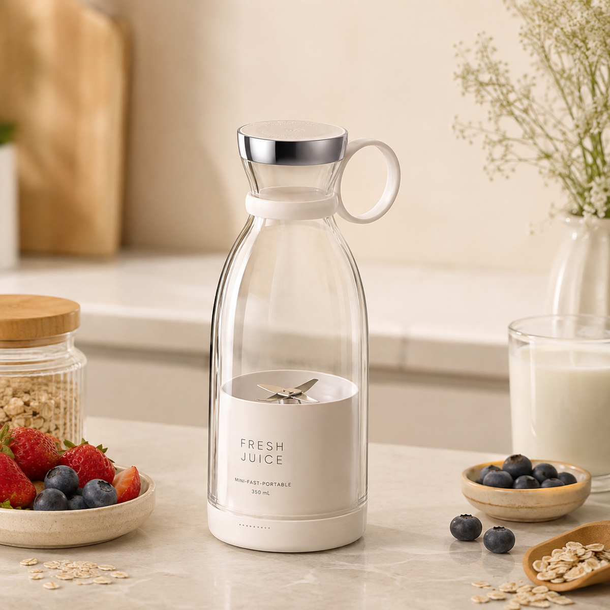 Portabel uppladdningsbar smoothie-mixer