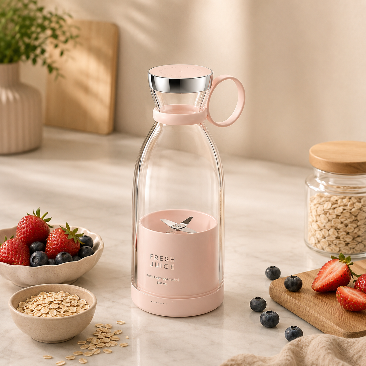 Portabel uppladdningsbar smoothie-mixer